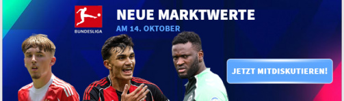 Jetzt über die Marktwerte der Bundesliga mitdiskutieren!