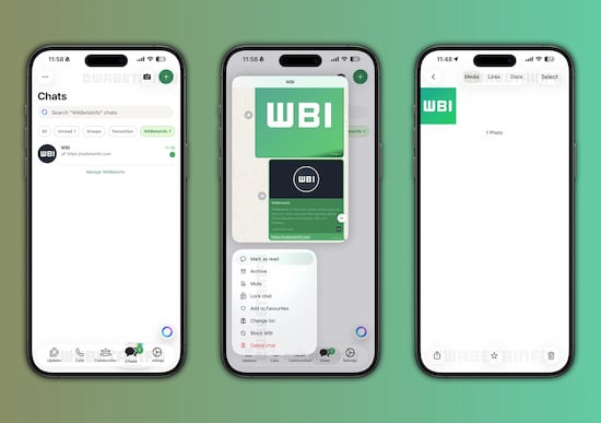 Das überarbeitete WhatsApp-GUI