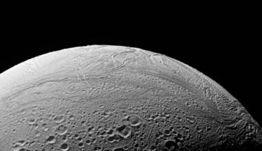 Der Saturnmond Enceladus, aufgenommen von der Nasa-Raumsonde Cassini