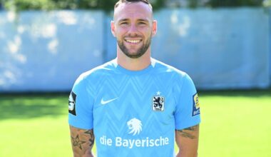 Münchens Patrick Hobsch erzielte das 2:2 gegen Viktoria Köln. Foto: Felix Hörhager/dpa