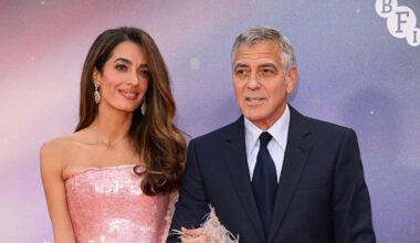Mit Amals aufregendem Look kann George Clooney kaum mithalten