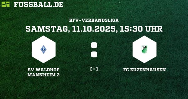 Remis zwischen SV Waldhof Mannheim 2 und Zuzenhausener