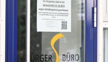 Wegen Mäusebefalls bleibt das Bürgerbüro Süd in Stuttgart geschlossen. Foto: Bernd Weißbrod/dpa