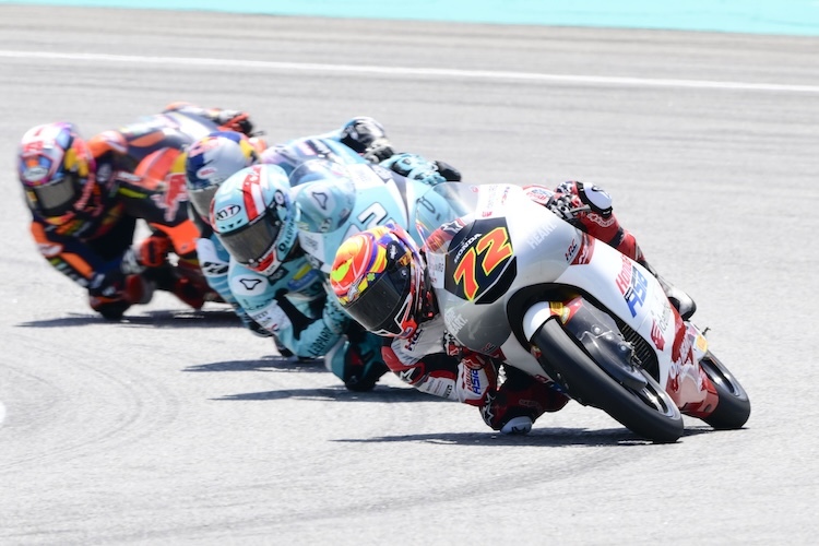 Honda-Pilot Taiyo Furusato steuert seinem ersten Moto3-Triumph entgegen