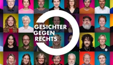 "Gesichter gegen Rechts"-Fotoshooting in Dresden
