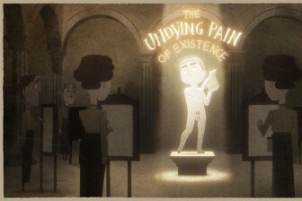 Im Animationsfilm „The Undying Pain of Existenz“ verliert ein Aktmodell vollkommen die Kontrolle.