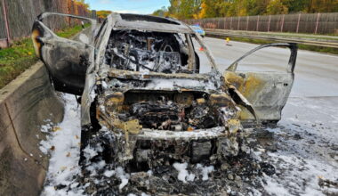 Auto brennt aus – Stau auf Autobahn 4 bei Chemnitz