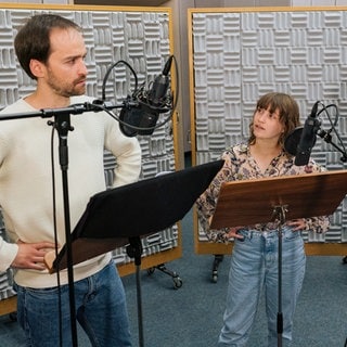 Von links: Cedric Cavatore (Dillinger), Janina Fautz (Anima), Lisa Wagner (Ekkelsberg). 