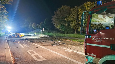 Unfall mit Sportwagen B10 Pforzheim