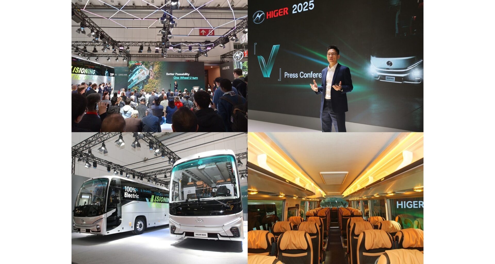HIGER stellt elektrische neue Reisebusse der V-Serie in Belgien vor