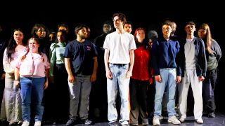 Die Darsteller von "Schreiben oder Leben" am Maxim Gorki Theater (Quelle: Ute Langkafel, MAIFOTO)