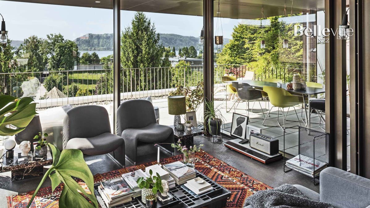 Penthouse am Bielersee mit kreativem Einrichtungsstil