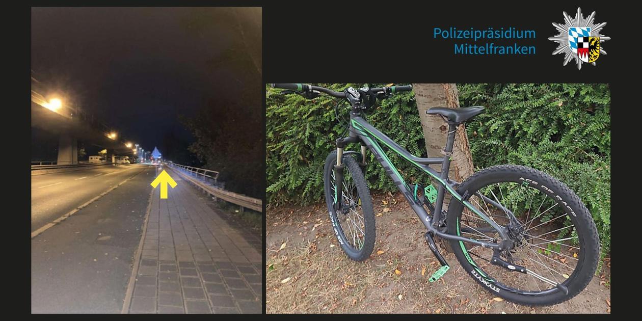 Unbekannter warf ein Fahrrad auf den Frankenschnellweg in Nürnberg