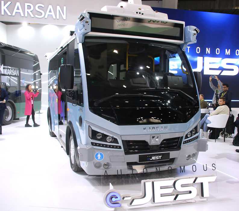 The Autonomous e-Jest is the second driverless model from the Turkish bus manufacturer Karsan. (Photo: Bünnagel)