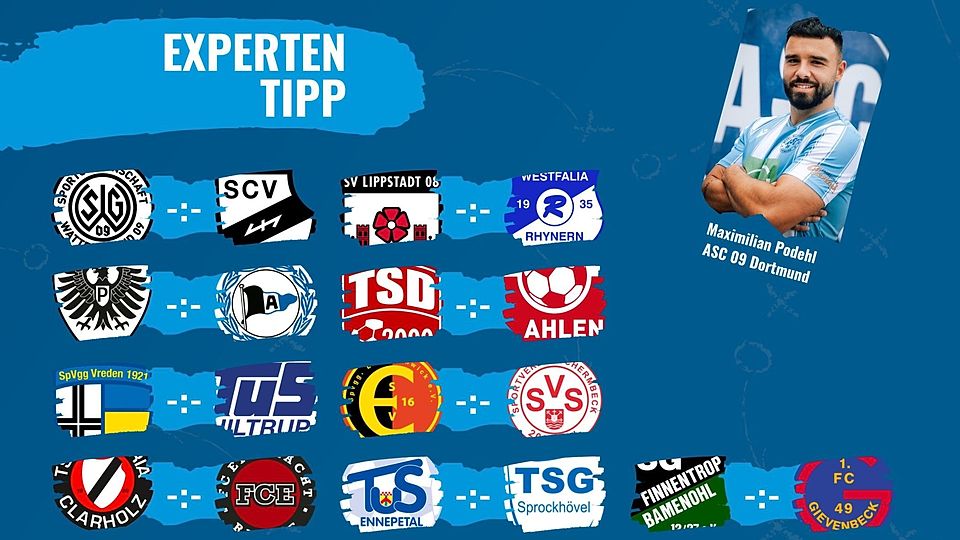 Oberliga-Experten-Tipp mit Maximilian Podehl (ASC 09 Dortmund)