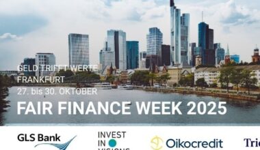 FAIR FINANCE WEEK startet: 27. bis 30. Oktober / Frankfurt und weitere Städte laden ...