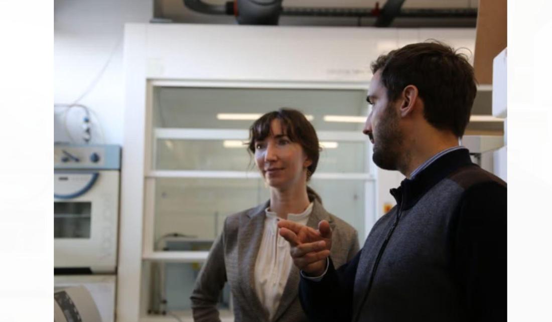 Jean Anne Incorvia und Artur Pinto bei einem Forschungstreffen in Portugal.  