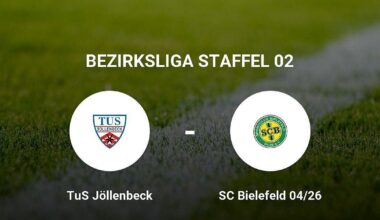 Spannender Kampf zwischen dem TuS Jöllenbeck und dem SC Bielefeld 04/26