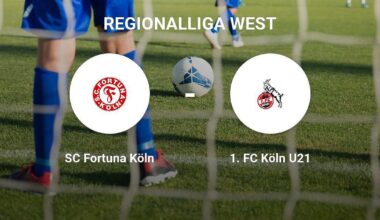 Knappes Unterliegen für 1. FC Köln U21 gegen SC Fortuna Köln