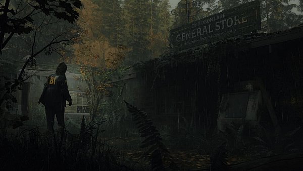 Ein düsteres, verlassenes Geschäft im Wald – die perfekte Kulisse für den Schocktober. - © Remedy Entertainment