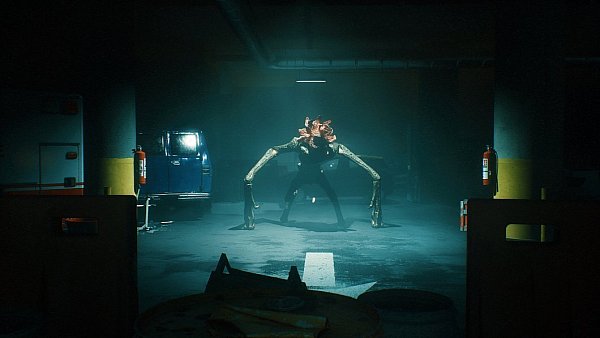 Jetzt bloß schön still sein, sonst tötet uns das Monster mit dem Artischocken-Kopf schneller, als wir gucken können. - © Saber Interactive