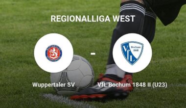 Das Spiel zwischen dem Wuppertaler SV und dem VfL Bochum 1848 II (U23) endet unentschieden