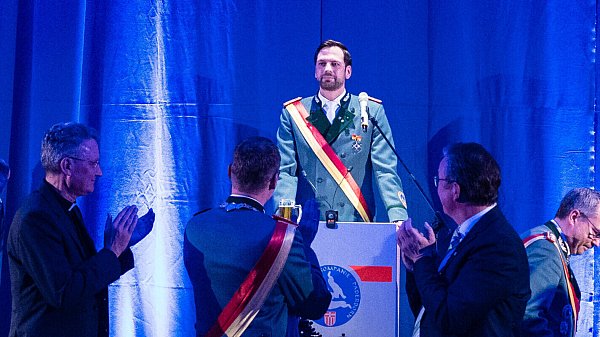 Marc Lürbke gehörte dem Paderborner Bürger-Schützenverein an. Beim Königsabend 2019 hielt er eine Rede. - © Thorsten Hennig