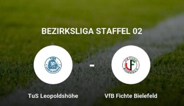 Remis im Duell zwischen dem TuS Leopoldshöhe und dem VfB Fichte Bielefeld
