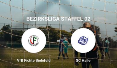 Der VfB Fichte Bielefeld gegen das Team der SC Halle