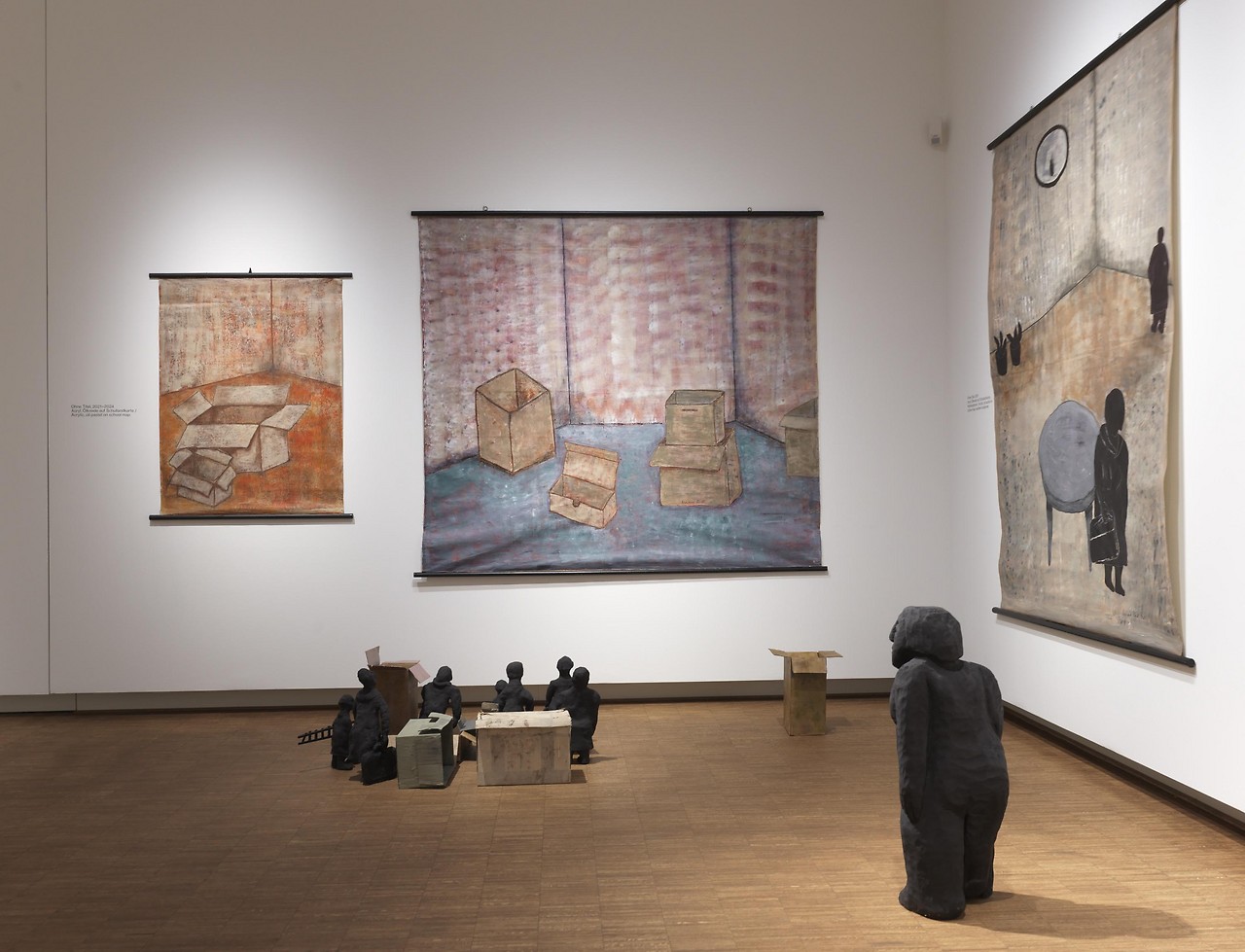 Ausstellungsansicht, Annerose Riedl. Zwischen-Räume 