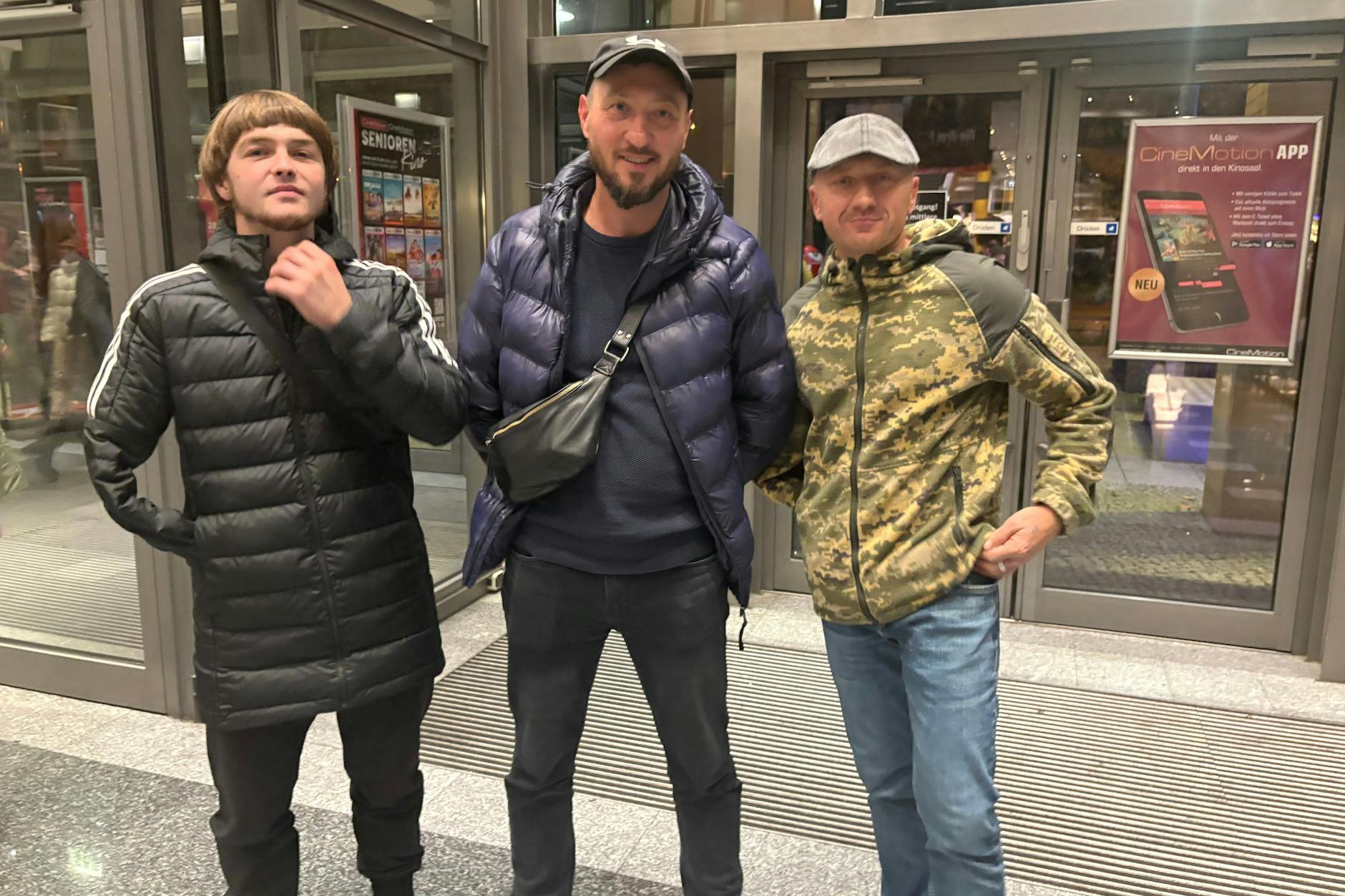 Armprothesen sind in Arbeit: Igor (27) aus Kiew, Sasha (43) aus Krementschuk und Wolodymyr aus Kiew