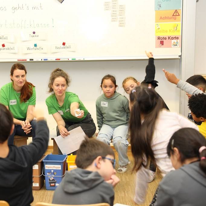 Recycling von Klein auf lernen