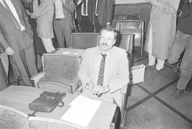 Der damalige Charlottenburger Baustadtrat Wolfgang Antes (CDU) am 9. Mai 1985
