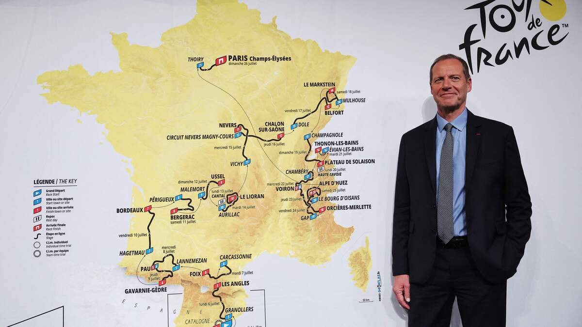 Tour-Chef Christian Prudhomme bei der Streckenpräsentation der 113. Auflage der Tour de France.