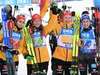 Biathlon: (von links) Vanessa Voigt, Julia Tannheimer, Selina Grotian und Franziska Preuß sind Teil des deutschen A-Kaders der Damen.
