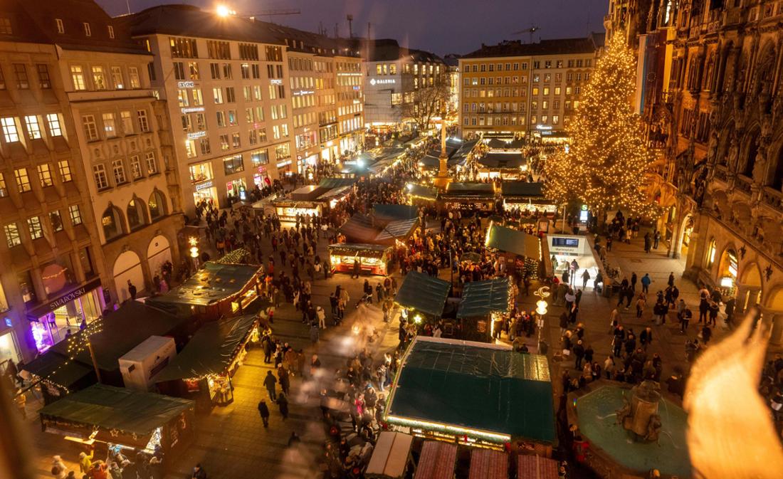 Der Münchner Christkindlmarkt am Marienplatz besteht seit dem 14. Jahrhundert.