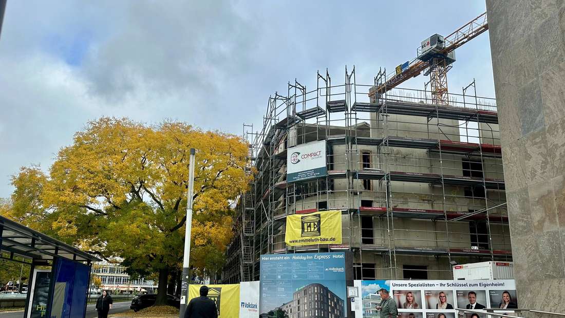 Baustelle des Hotels „Holiday Inn Express Kassel“ an der Kurfürstenstraße