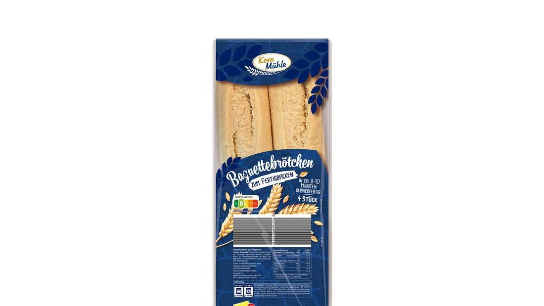 Kornmühle Baguettebrötchen, 4 Stück (300 Gramm-Packung)