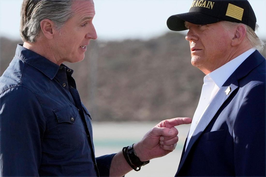 Donald Trump und Gavin Newsom in Kalifornien