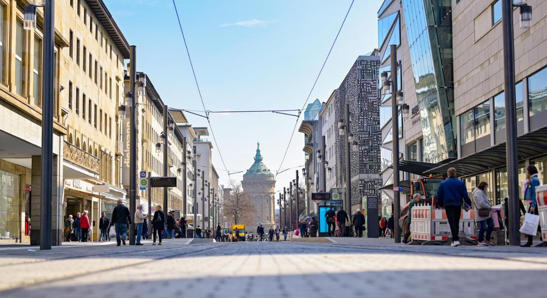 Einkaufsstrasse Planken in Mannheim