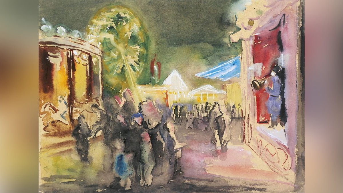 So klingt der Rummel: Die Malerin Gretchen Wohlwill ist mit „Hamburger Dom“ (1930) im Bargheer Museum vertreten.