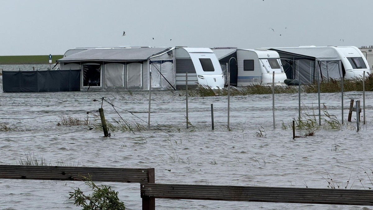 Sturmböen auf der Insel Norderney