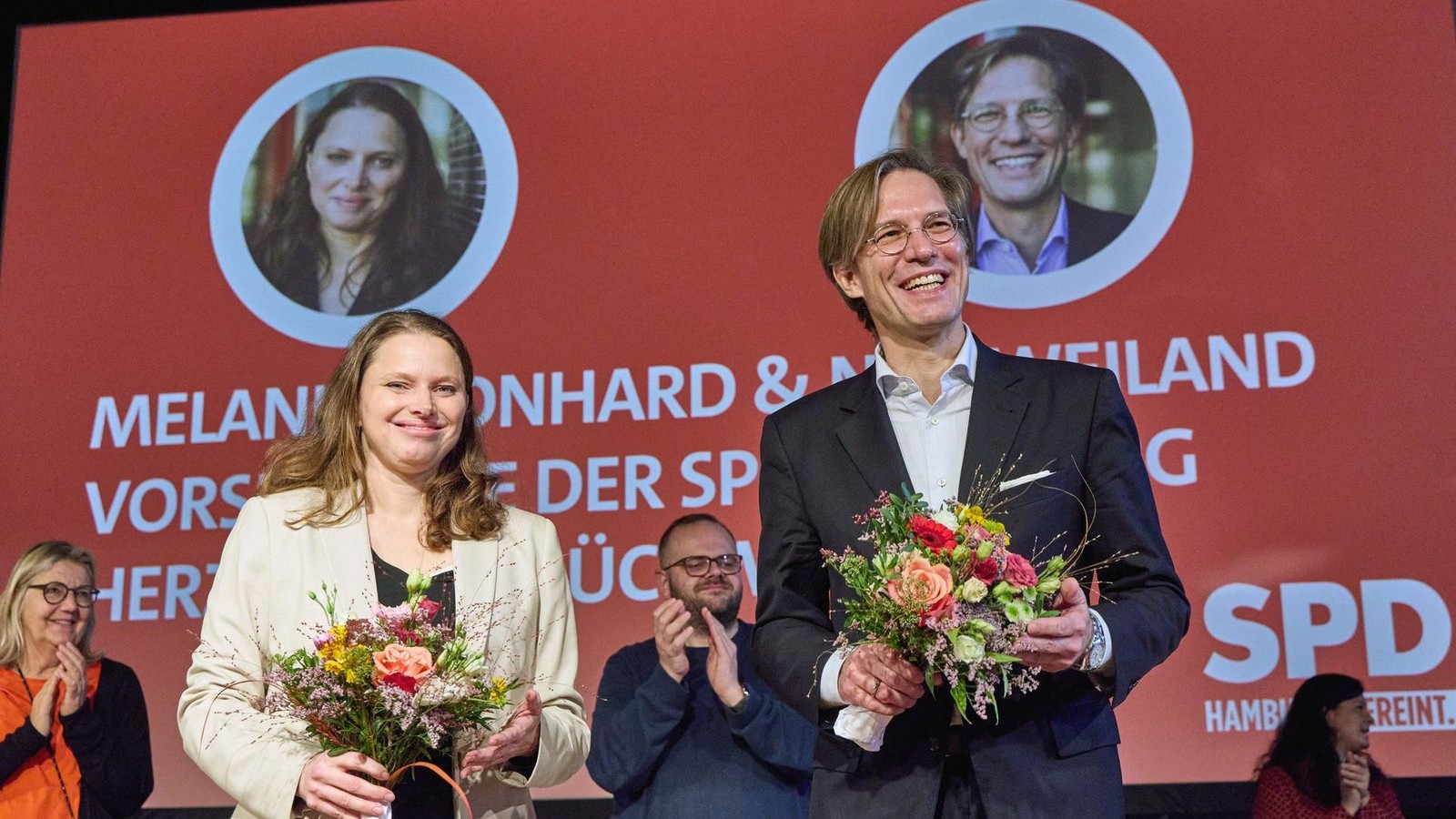 Leonhard und Weiland als Parteichefs der bestätigt