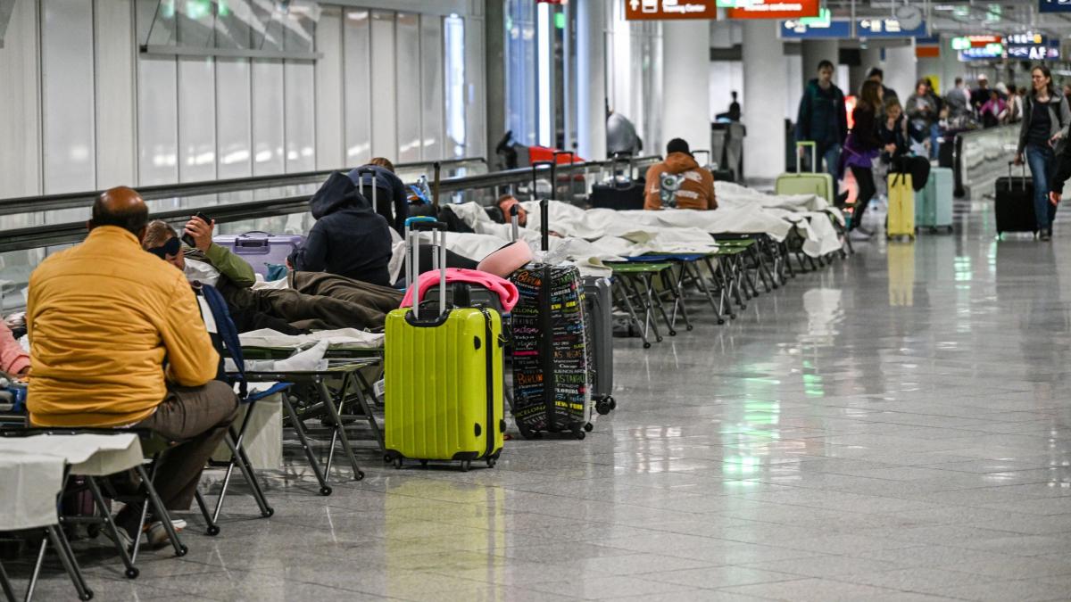 Warum stehen Feldbetten im Terminal?