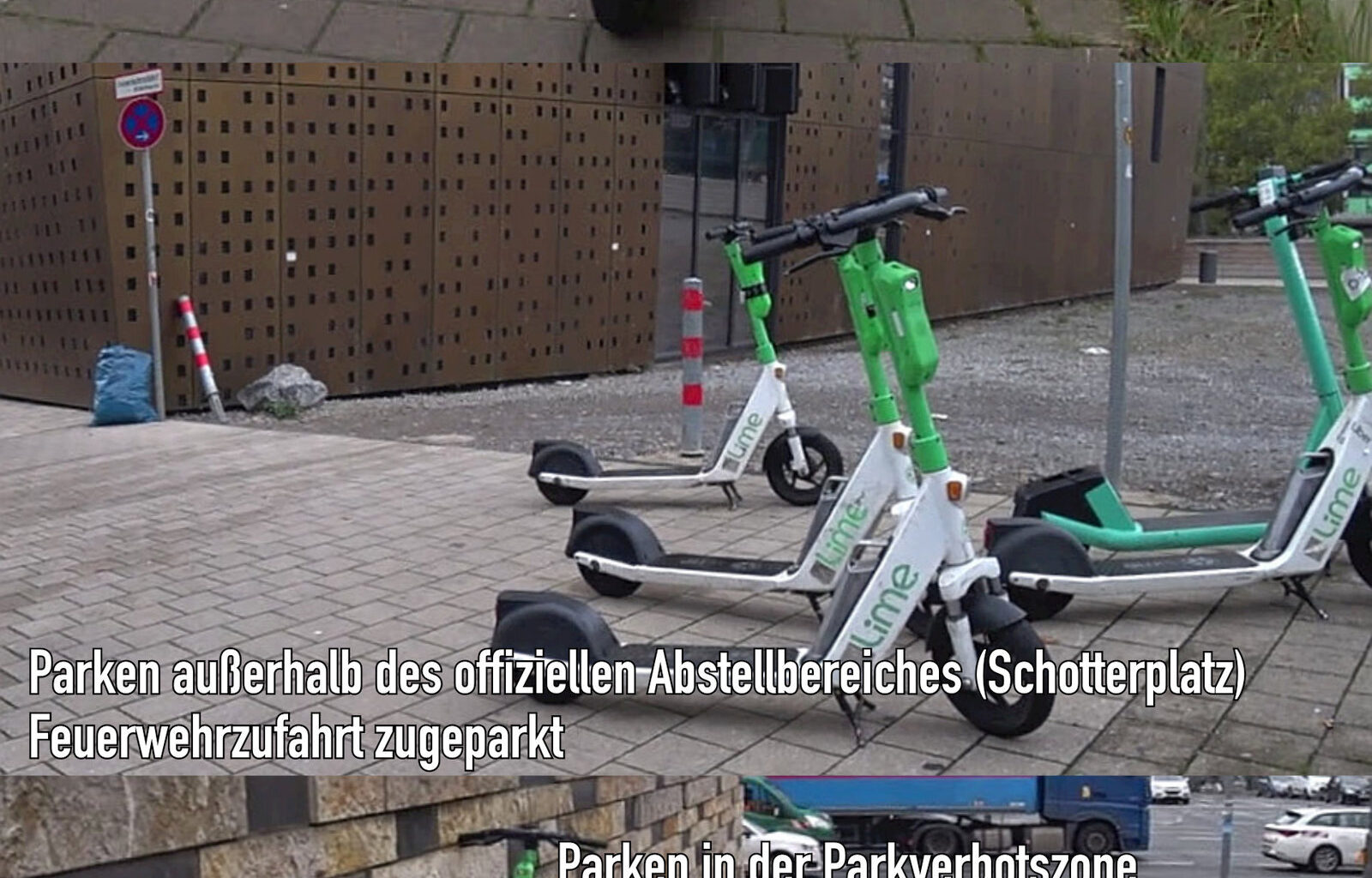 Lime-Scooter kleben besonders gut auf Gehwegen und Wupperbrücken.
