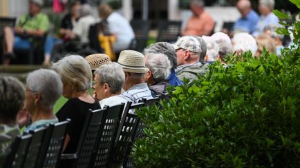Rentner im Park