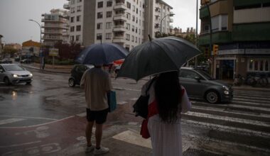 Wetterdienst warnt: Sturmtief Alice flutet Straßen auf Mallorca