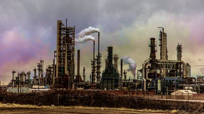 Industrie, Fabrik, Kraftwerk, Schwerindustrie, Erdöl, Schornstein, Fabrikanlage, Raffinerie