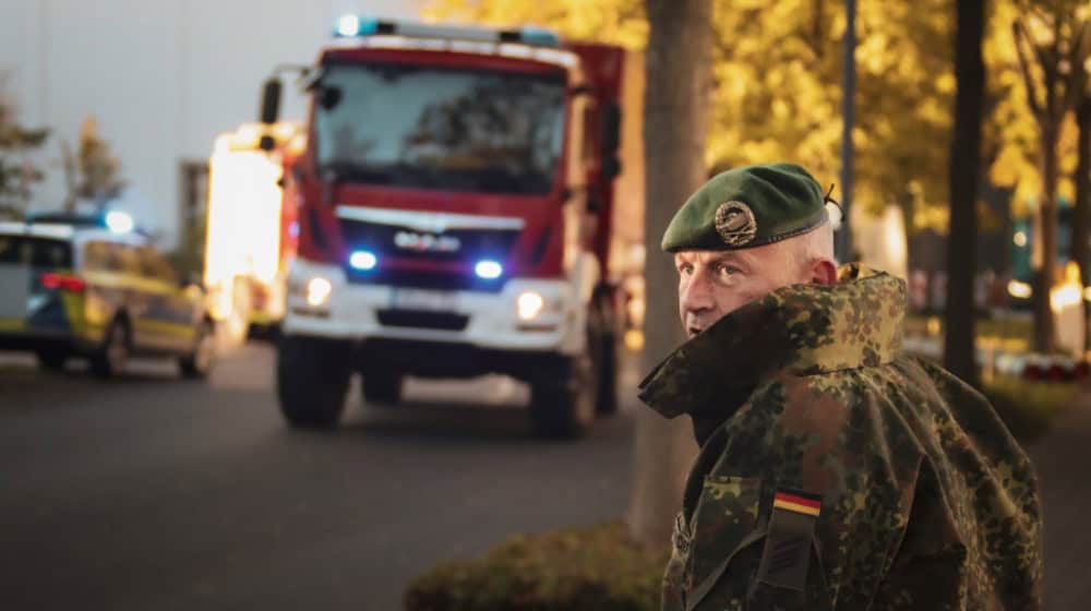 Übungsalarm in der Stauffenberg-Kaserne in Dresden