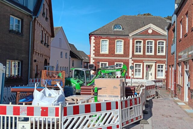 Baustelle auf der Sandstraße in Ascheberg